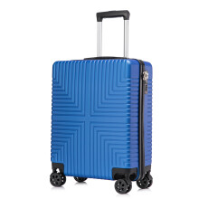 DK Luggage Carry-on 20? Cabin EasyJet, BA, Jet 2 Hard Shell Hand Luggage Approved Suitcase 4 Wheel Spinner Luggage ABS30 Blue