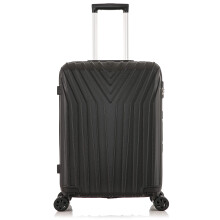 DK Luggage Carry-on 20? Cabin EasyJet, BA, Jet 2 Hard Shell Hand Luggage Approved Suitcase 4 Wheel Spinner Luggage ABS101 Black