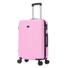 Aerostar 28" Large Suitcase Super Lightweight 4 Wheel Dual Spinner ABS Hard Shell Check in Luggage with Integrated Combination Lock for 23kg (Pink,