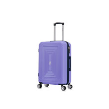 24" Medium Suitcase Check in Suitcase Super Lightweight 4 Wheel Dual Spinner ABS Hard Shell Luggage with Built in Combination Lock for 15 to 20kg 65