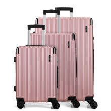FLIEE Suitcase Set |4 Silent Dual Spinner Wheels |Lightweight Hard Shell Suitcases | TSA 3 Digit Combination Lock | Aluminium Telescopic Handle | 3