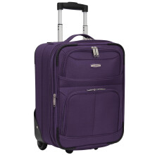 ARIANA? Lightweight Hand Luggage Cabin Size Trolley Suitcase Easyjet Underseat Cabin Carry On Travel Bag 45x36x20cm (Purple)