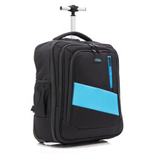 DK Luggage EasyJet cabin bag 45x36x20 Underseat Hand Luggage Carry on Travel Laptop Backpack with USB Port With 2 Wheels (Black, 17" Small)