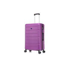 Aerostar 28" Large Suitcase Super Lightweight 4 Wheel Dual Spinner ABS Hard Shell Check in Luggage with Integrated Combination Lock for 23kg (Purple,