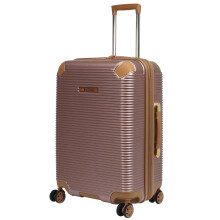 Rocklands? Expandable 4 Wheel ABS-PC Hard Shell Luggage Suitcase TSA Lock (Rose Gold, Medium - 66 x 46 x 27 cm)