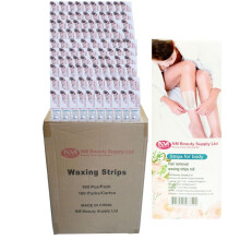10000 wax strips, wax paper, waxing strips, and sheets of wax paper for the legs, chest, back, and face (Pack of 100) Full Box by NM Beauty