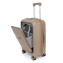 Fly Kite Luggage 20 Inch Cabin Suitcase 100% Polypropylene Hard Shell with Aluminium Trolley Handle, Real TSA Secure Lock 3 Digit 360? Smooth Wheels