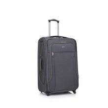 Aerostar Large 29? Lightweight Softshell Expandable Suitcase, Check in Luggage 2 Corner Wheels with Integrated Combination Lock for 23kg (Charcoal