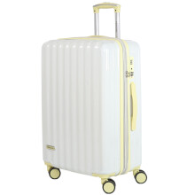 Fergana 24" Medium Polycarbonate Hard Shell Suitcase, Lightweight Spinner Luggage with Built in TSA Lock, Durable Travel Trolley Case for Business or