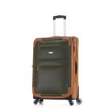 Skylark 29" Lightweight Faux Suede 4 Wheeled Spinner Luggage Trolley Suitcase Travel Bag Telescopic Handle with 3-Digit Combination Lock for 23kg (112