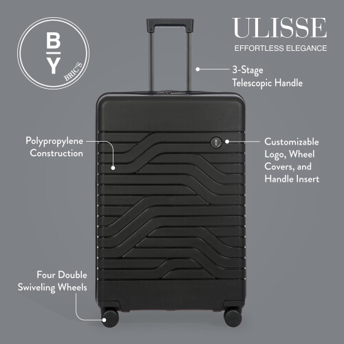 B Y Hard-Shell Large Trolley, One SizeBlack 1