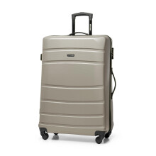 WITTCHEN Travel Suitcase Carry-On Cabin Luggage Hardshell Made of ABS with 4 Spinner Wheels Combination Lock Telescopic Handle Globe Line Size Large