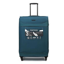 WTU FANTANA RFID Blocking Spinner Suitcase with TSA Lock & Anti-Theft Zip - Large (Teal)