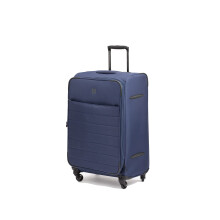 BIBA | Trolley Type Travel Suitcase, Lilac G Suitcase, Trolley Handle, Zipper Closure, Polyester, Navy Blue, L, Suitcases & Trolleys
