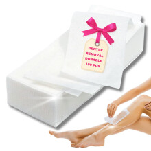 LALILL Non-Woven Strips for Wax, Non-Woven Strips for Hair Removal with Warm Wax and Sugar Paste Face - Body Hair Removal Epilating Wax Strips - Wax