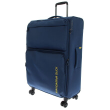 Mandarina Duck Zephyr Trolley Large EXP, Dress Blue, 78 x 47 x 27,5 cm, Trolley Grande espandibile in Tessuto morbido ad effetto 3D