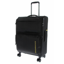 Mandarina Duck Zephyr Medium EXP Trolley Bag, Black, Trolley Medio espandibile in Tessuto morbido, Black, 43 cm (Length) x 25 cm (Width) x 67 cm