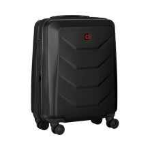 Wenger Prymo Carry-On Hard Side case with 4 Wheels, Carry-on, 36 (43) L, Hard-Shell, Security Lock, for Men and Women, Travel or Vacation, Black,