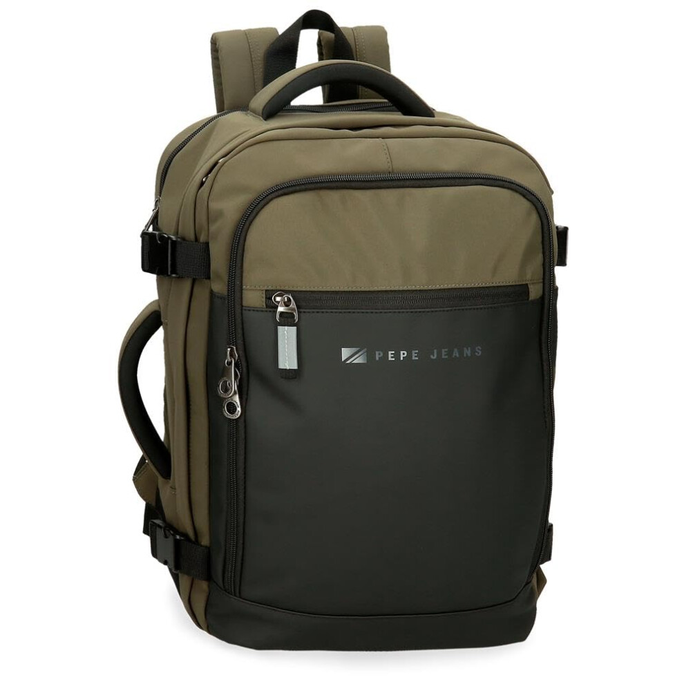 Pepe Jeans Jarvis Cabin Suitcase, Dark Cabin Backpack Green