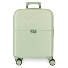 Pepe Jeans Accent Valise cabine, Deux compartments, en polypropyl?ne r?sistant et l?ger, 4 pivoting roulettes, serrure ? Combinaison lat?rale, par
