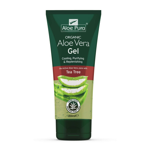 Aloe Pura (4 PACK) - Aloe Pura - Aloe Vera Gel + Tea Tree | 200ml | 4 PACK BUNDLE
