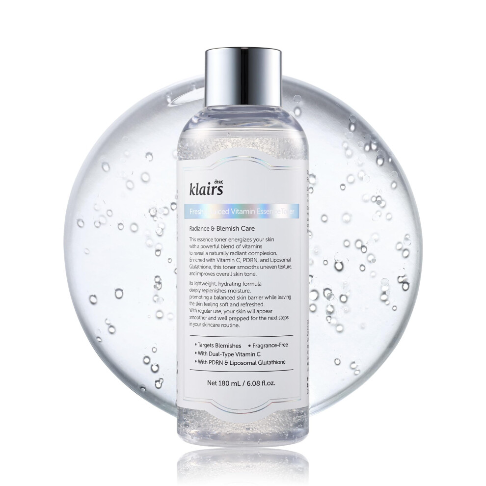 Dearklairs Dark Dear Klairs Freshly Juiced Vitamin C Toner, Vegan Pdrn Essence, Liposomal Glutathione, Niacinamide, 8000 Vitamin C Capusules, Fragrance Free (6.08