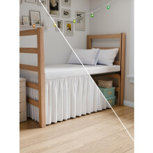 Twin XL Bed Skirt 36 Inch Drop with Split Corners, Wrinkle Resistant Dorm Bedding, White