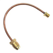 30' Copper Propane Pigtail Hose 1/4 Inch MPT POL LPG Regulator Extension Connector