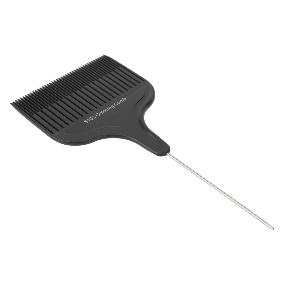 Black Professional Steel Pointed Tail Hair Dyeing Comb For Highlights,