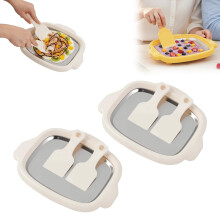 Rolled Ice Cream Maker Kit with Stainless Steel Roller Tray, 2 Scrapers for DIY Frozen Desserts