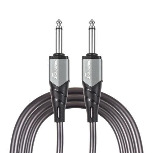 1/4 Inch Guitar Cable 10ft - 6.35mm, Dark Grey