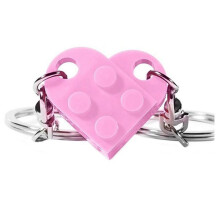 G-Brick Matching Couple Heart Keychain for Boyfriend Girlfriend Valentines Day Friends Gifts