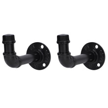 2Pcs Wall Mounted Wine Rack with Industrial Retro Design, SpaceSaving Metal Bottle Holder for Home and Bar