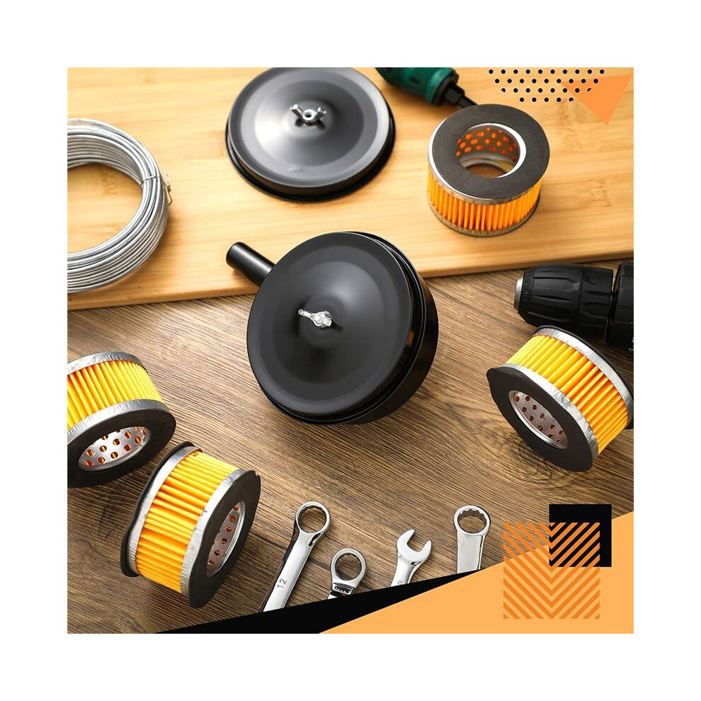 2 Pcs Air Compressor-Silencer With 6 Pcs Air Compressor Intake Filter Elements, Sound Muffler Accessories 4852537301374