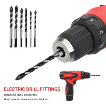 6PCS Ceramic Tile Drill Bits,Masonry Drill Bits Set for Glass, Brick, Concrete, Wood Tungsten Carbide Tip for Wall Mirror and Ceramic Tile with size