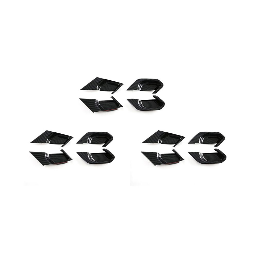 12X For 5 Series G60 2024 Inner Door Handle Bowl Cover Trim Decoration Interior Accessories ,Abs Carbon Fiber 4713286530197
