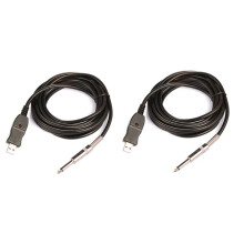 2st 3 Meter Gitaar Naar PC USB-Opnamekabel Lead Adapter Converter Verbindingsinterface 6,5 mm