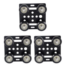 3X 3D Printer Accessories for  V Slot European Standard 2020 Aluminum Profile Pulley V-Slot Build Gantry Plate