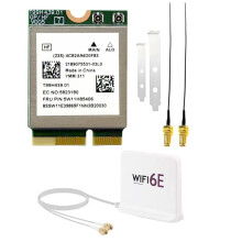 MT7927 WiFi7 Card+WiFi6E Antenna 8774M 2.4G/5G/6G Tri-Band BT5.4 Wireless WiFi Card Gigabit Wireless Network Card B