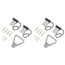 4Pcs 2/0 AWG 350A Battery Power Connector Cable Quick Connect Disconnect Kit for Anderson Connector for Winch Trailer