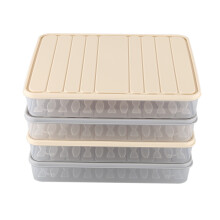 4 Pcs Set Refrigerator Food Preservation Storage Box Plastic Freezer Space Saver Food Container Organization Rack Kitchen Storage Boxes Random Color L