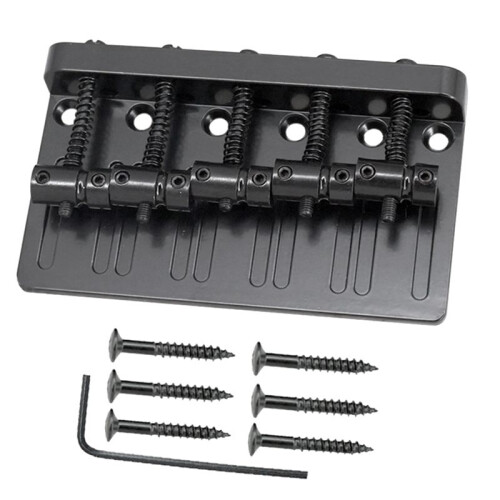 5 String Thickened Bass Saddle Bridge Pull String Plate for 5 String Electric Bass Guitar Accessories Black 1