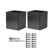 Stainless Steel Adjustable (Range 3.3-6Inch) Post Protector,Protects Wooden Mailboxes Fences From Lawnmower Rain Damage