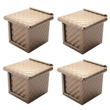 Loaf Pan with Lid Nonstick Bread Toast Mould Square Toast Box for Home Baking Perfect Baking Set 4Pcs