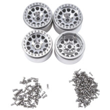 4PCS 1.9 Inch Metal Beadlock Wheel Hub Rim for 1/10 RC Crawler Car Axial SCX10 TRX4 RC4WD D90 MST Redcat Gen8,1