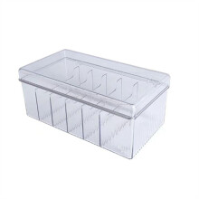Plastic Cord Storage Box with Lid, Cable Organizers Case for Home Office Supplies, Electronics Accessories, USB (Clear)