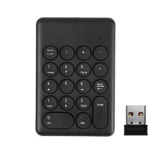 Nytt 2.4G Trådlöst Digitalt Tangentbord USB 18 Keys Numerisk Tangentbord Numpad Accounting Teller för Bärbara Bärbara Surfplattor A