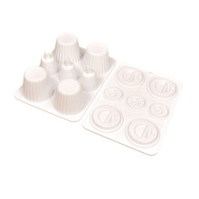 Silicone Molds for Mousse Cakes, Chocolate and Fondant Suitable Cupcakes Baking Trays 2PCS