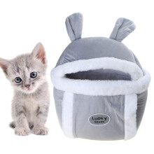 Kitten Carrier Winter Warm Chest Bag Cat Travel Carriers-Gray L