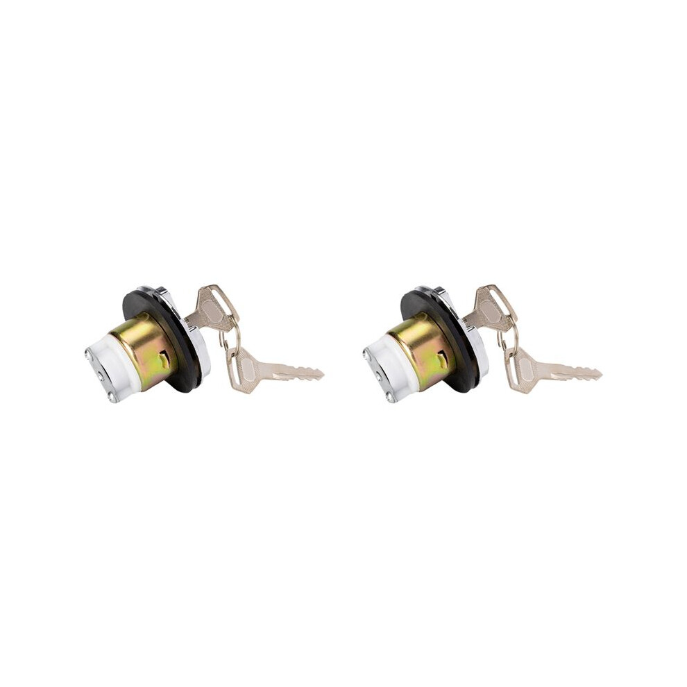 2X Car Fuel Tank Cap With Lock 69058-60071 69058-60050 For Land 1982-2015 Silver/Yellow 4711684886991
